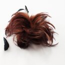 Haarklammer- Anstecker mit Feder - braun-schwarz