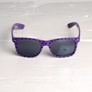 Freak Scene Sonnenbrille - L - Punkte lila-schwarz