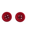 Earrings - Button - small - red
