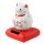 Lucky cat mouse - Maneki Neko - Waving cat - solar - 10,5 cm - white