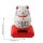 Lucky cat mouse - Maneki Neko - Waving cat - solar - 10,5 cm - white