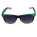 Freak Scene Sonnenbrille - L - transparent grün-gelb-schwarz