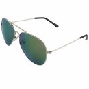 Aviator Sunglasses - L - green-gold mirrored