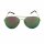 Pilotenbrille - Sonnenbrille - L - goldgrün verspiegelt