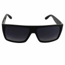 Retro Sunglasses - Rectangular striped - black & white