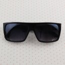 Retro Sonnenbrille - Rectangular striped - schwarz & weiss