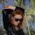 Retro Sonnenbrille - Rectangular striped - schwarz & weiss