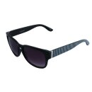 Retro Sunglasses - Round to the edge striped - black...