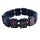 Wooden Wristband - Flower Power - blue
