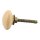Ceramic door knob shabby chic triangular - unicolour - ocher