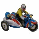 Blechspielzeug - Motorrad mit Beiwagen zum aufziehen - Blechmotorrad