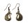 Earrings - swans - old gold