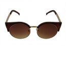 Retro Sonnenbrille - 50s-Stil - gold und braun