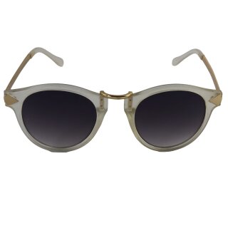 Retro Sonnenbrille - 50er, 60er Jahre - gold und weiß transparent