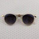 Retro Sonnenbrille - 50er, 60er Jahre - gold und weiß transparent