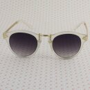 Retro Sonnenbrille - 50er, 60er Jahre - gold und weiß transparent