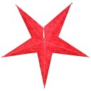 Papierstern - Weihnachtsstern - Stern 5zackig rot...