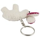 Schlüsselanhänger - Hase - rosa-weiß
