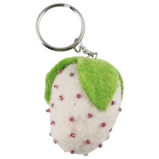 Keychain - Strawberry - white