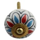 Möbelknauf aus Keramik Shabby Chic - Blume 15 -...