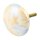 Ceramic door knob shabby chic flat - marbled - white-yellow-grey