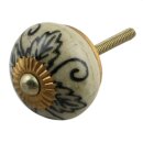 Möbelknauf aus Keramik Shabby Chic - Blume 16 -...