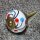 Ceramic door knob shabby chic - Flower 18 - red-blue-magenta
