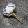 Ceramic door knob shabby chic - Flower 18 - red-blue-magenta