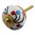 Ceramic door knob shabby chic - Flower 18 - red-blue-magenta