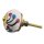 Ceramic door knob shabby chic - Flower 18 - red-blue-magenta