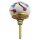 Ceramic door knob shabby chic - Flower 18 - red-blue-magenta