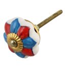Möbelknauf aus Keramik Shabby Chic Rosette -...