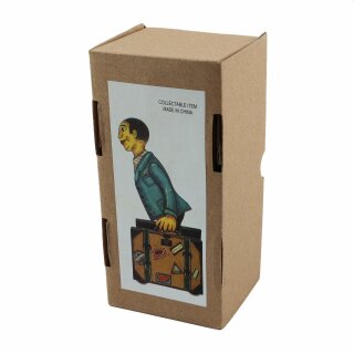 Blechspielzeug - Kofferträger aus Blech - Mann mit Koffer