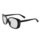Retro Brille - Nerd - schwarz-transparent