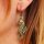Earrings - sea horses - old gold