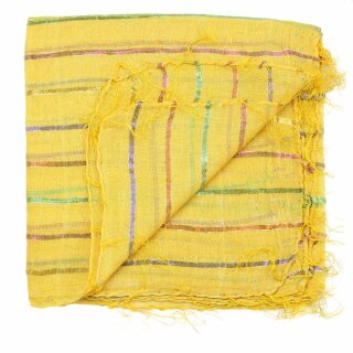 Baumwolltuch - gelb Lurex mehrfarbig 1 - quadratisches Tuch