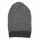 Beanie - 30 cm long - black-grey - Knitted Hat - Cotton