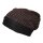 Beanie - 30 cm long - black-brown - Knitted Hat - Cotton