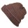 Beanie Mütze - 30 cm lang - braun - Strickmütze aus Baumwolle