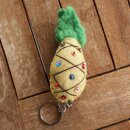 Schlüsselanhänger - Ananas - gelb-grau
