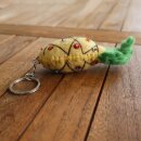 Schlüsselanhänger - Ananas - gelb-grau