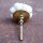 Ceramic door knob shabby chic Rosette - Flower - blue-orange-green - silver