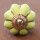 Ceramic door knob shabby chic Rosette - unicolour - green - silver