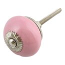 Möbelknauf aus Keramik Shabby Chic rund - einfarbig...