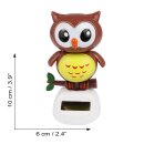 Wackelfigur Solar - Eule - braun