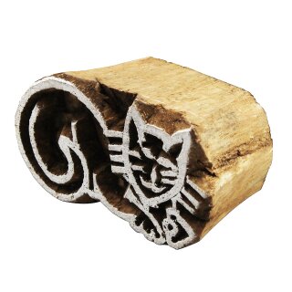 Stempel aus Holz - Katze 02 - 4,5 cm - Holzstempel