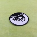 Patch - Clockwork - Eye white-black 7,5 cm